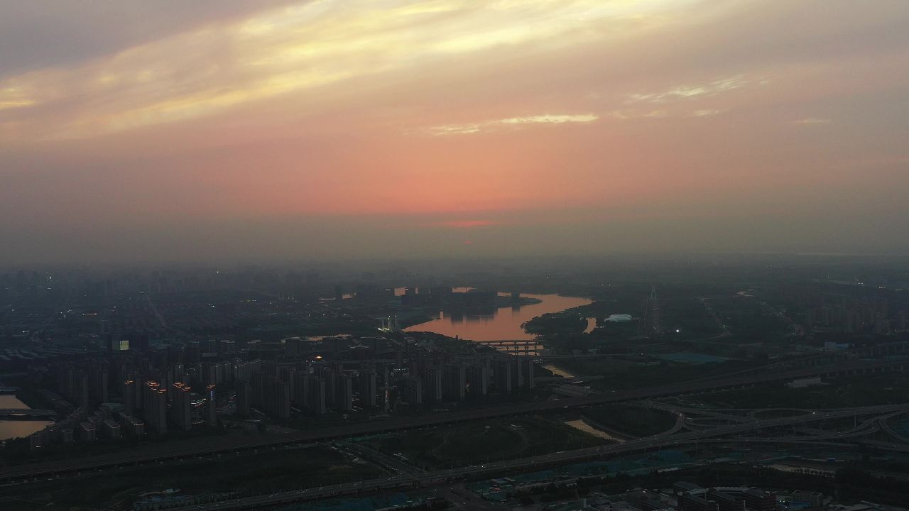 郑州龙子湖高校园区 航拍