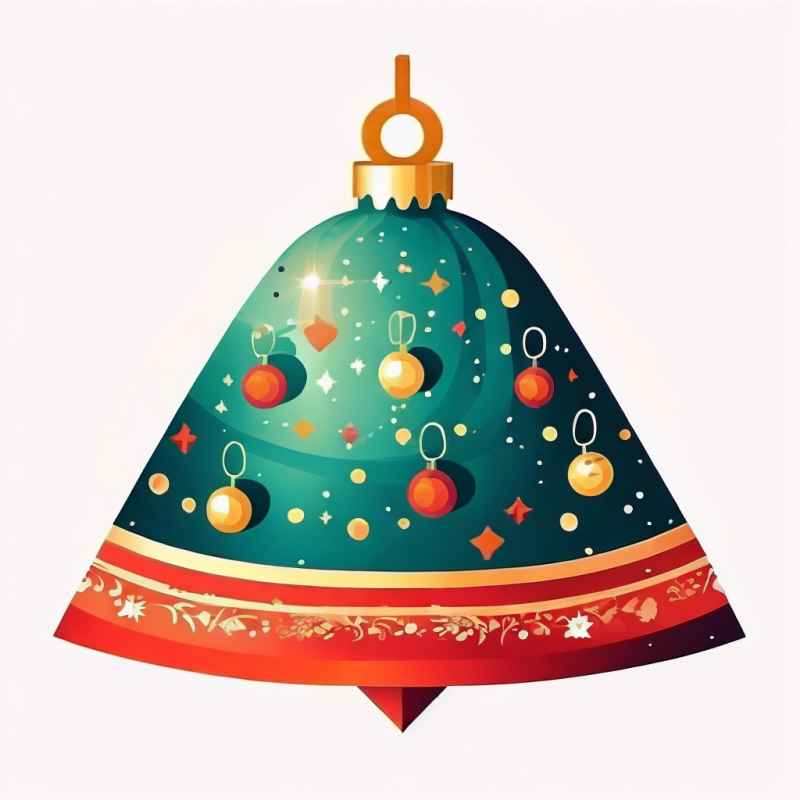 圣诞节铃铛元素插画 12