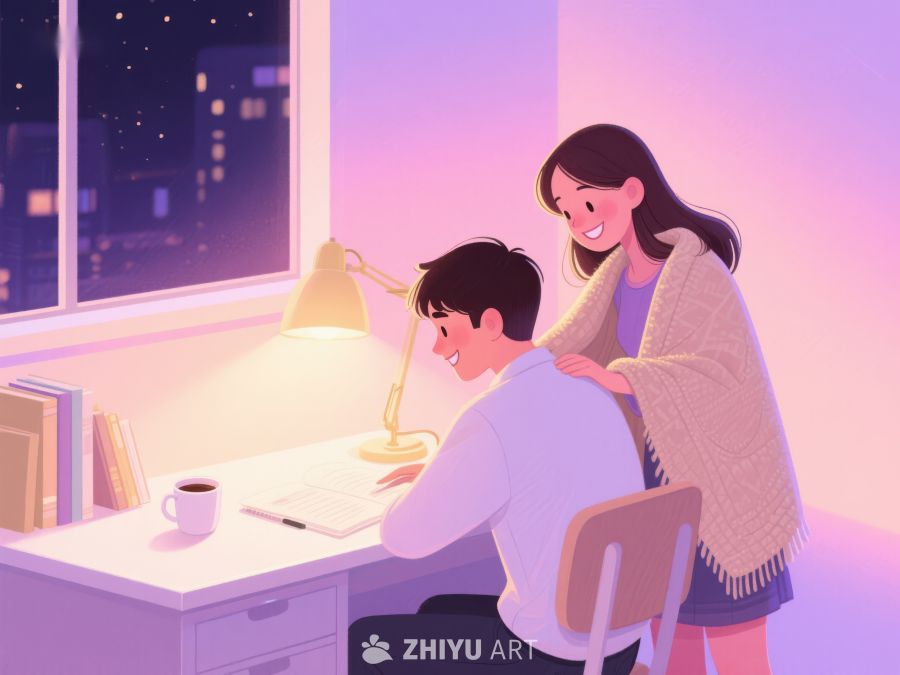 温馨夜晚，共度学习时光 870