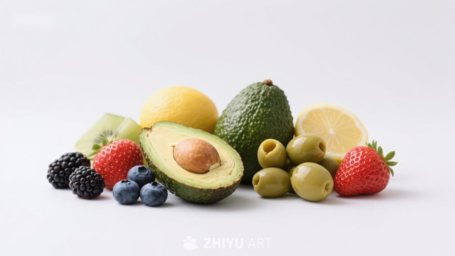 新鲜水果与橄榄的健康组合 967