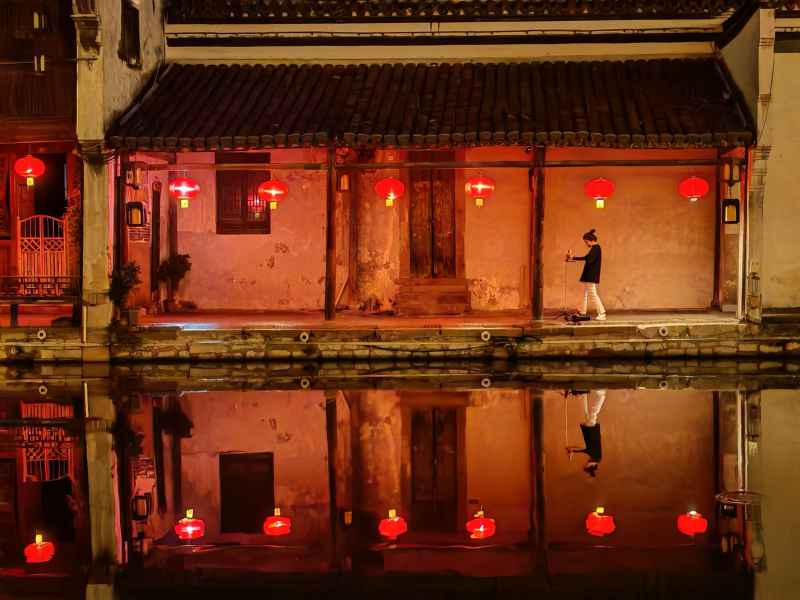 古镇夜色 水乡人家 16