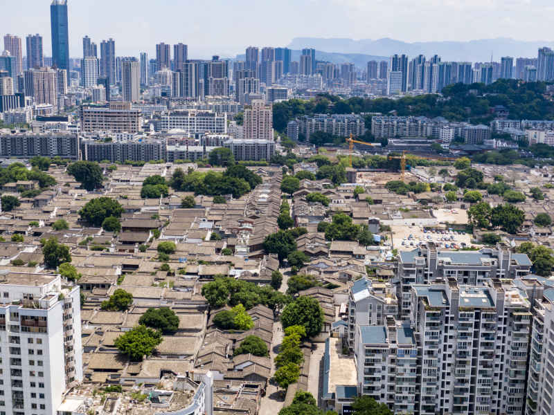 福建福州三坊七巷5A景区航拍摄影图
