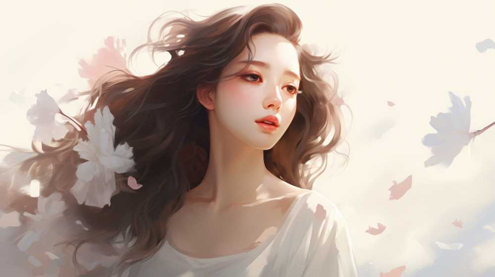 浅白色唯美意境背景图99