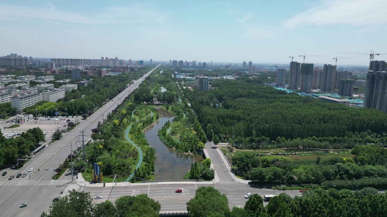  航拍山东聊城大学东校区