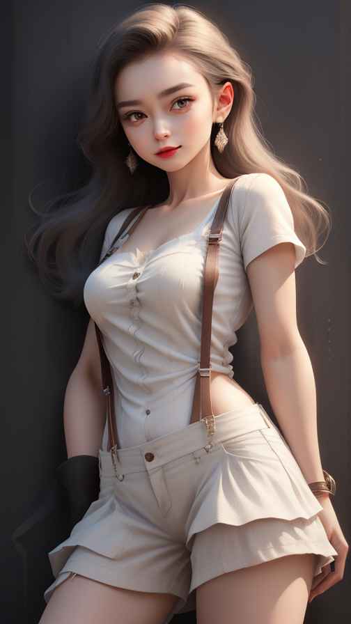 吊带美女