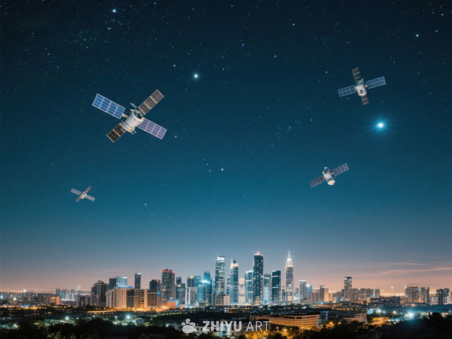 卫星环绕城市夜景 132