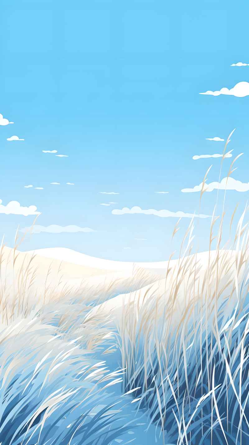 冬季唯美雪景创业插画 111