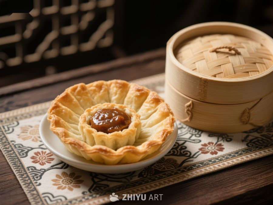 精致糕点与竹制蒸笼 269