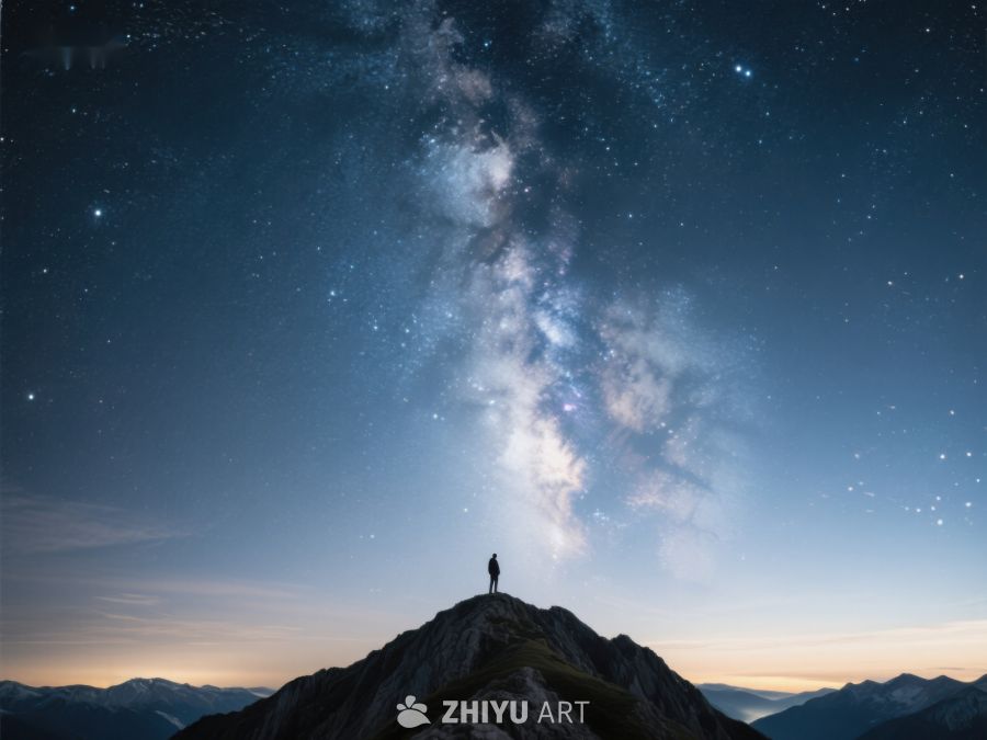 山顶观星，银河璀璨 124