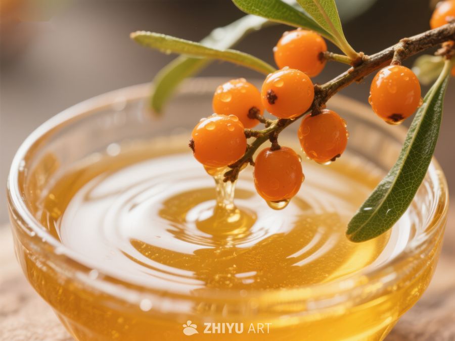 沙棘果滴入蜂蜜的瞬间 460
