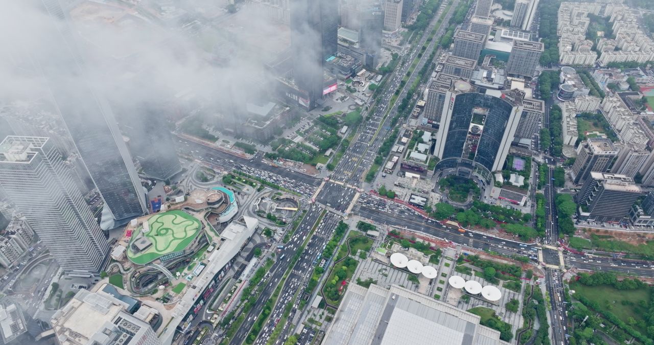 广东东莞城市建筑风光航拍 14