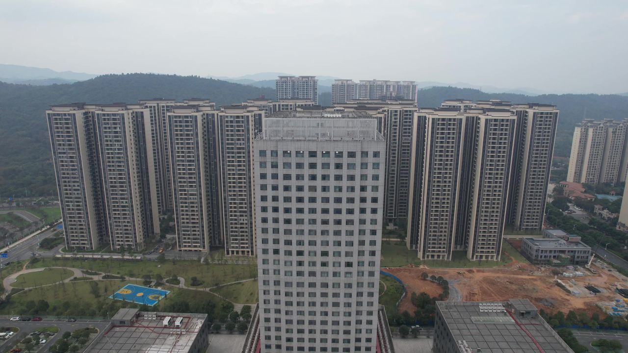 湖南郴州城市风光航拍 