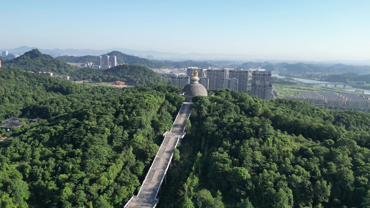  航拍宜春禅都文化博览园