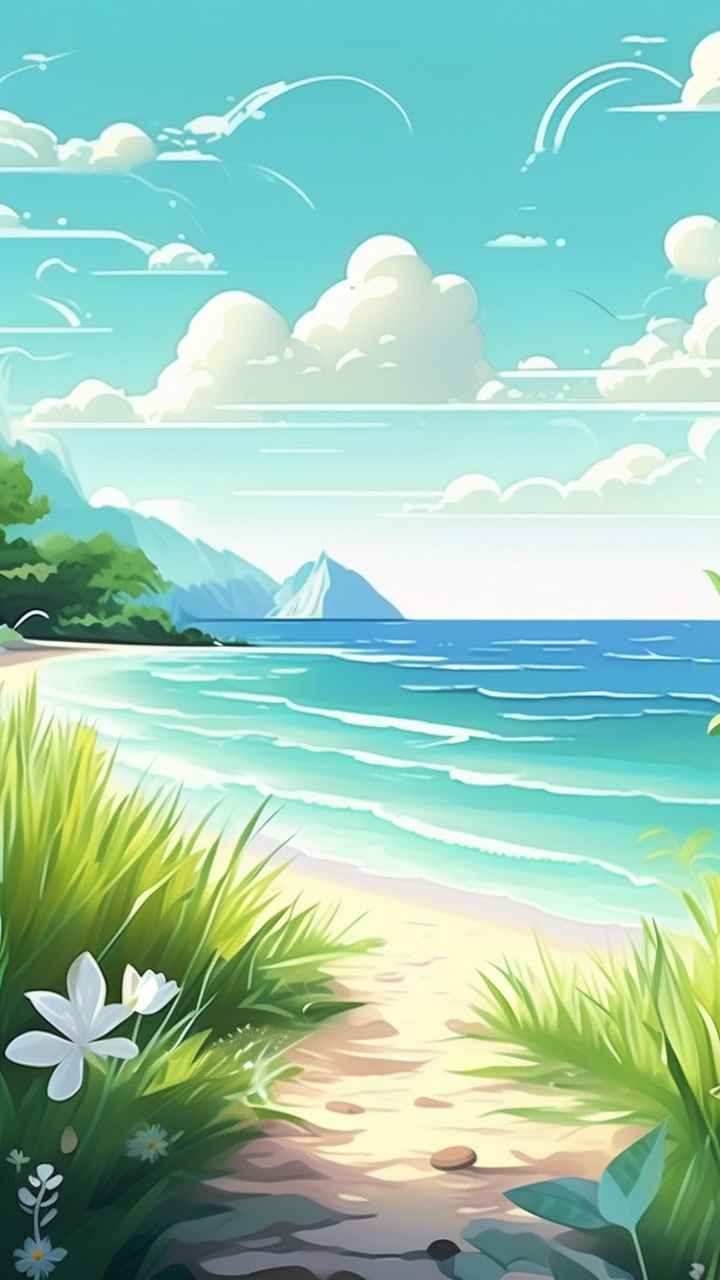 海边的插图梦幻般的自然田园风光 10