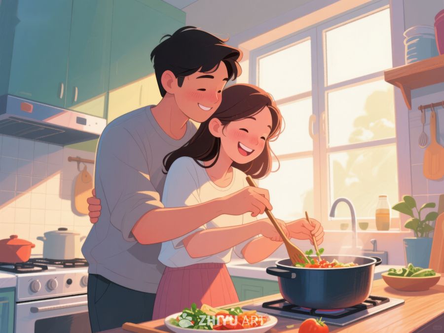 温馨厨房里的幸福烹饪时光 720