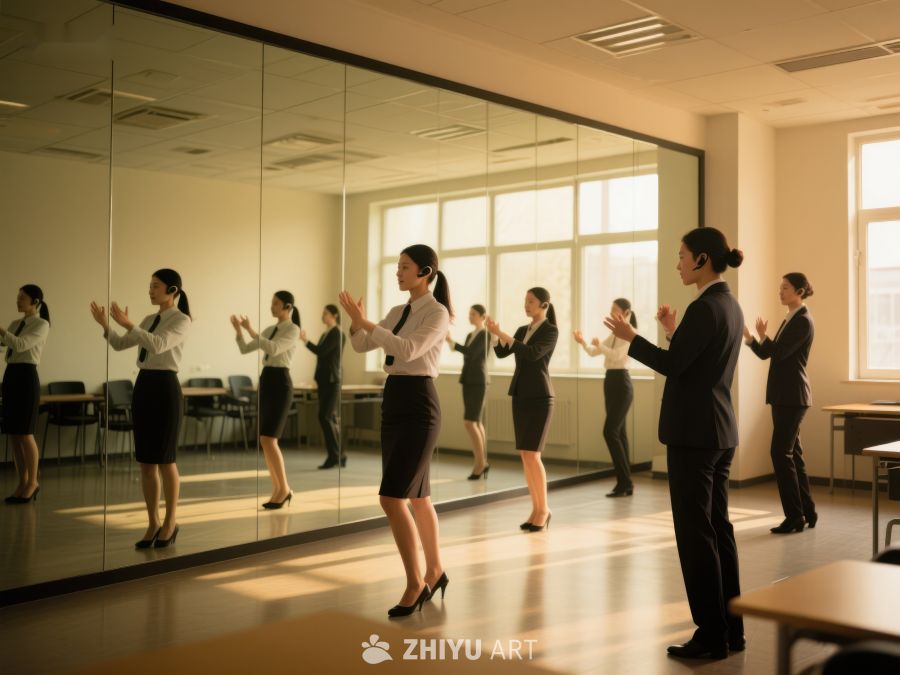 职场人士在舞蹈教室练习 451