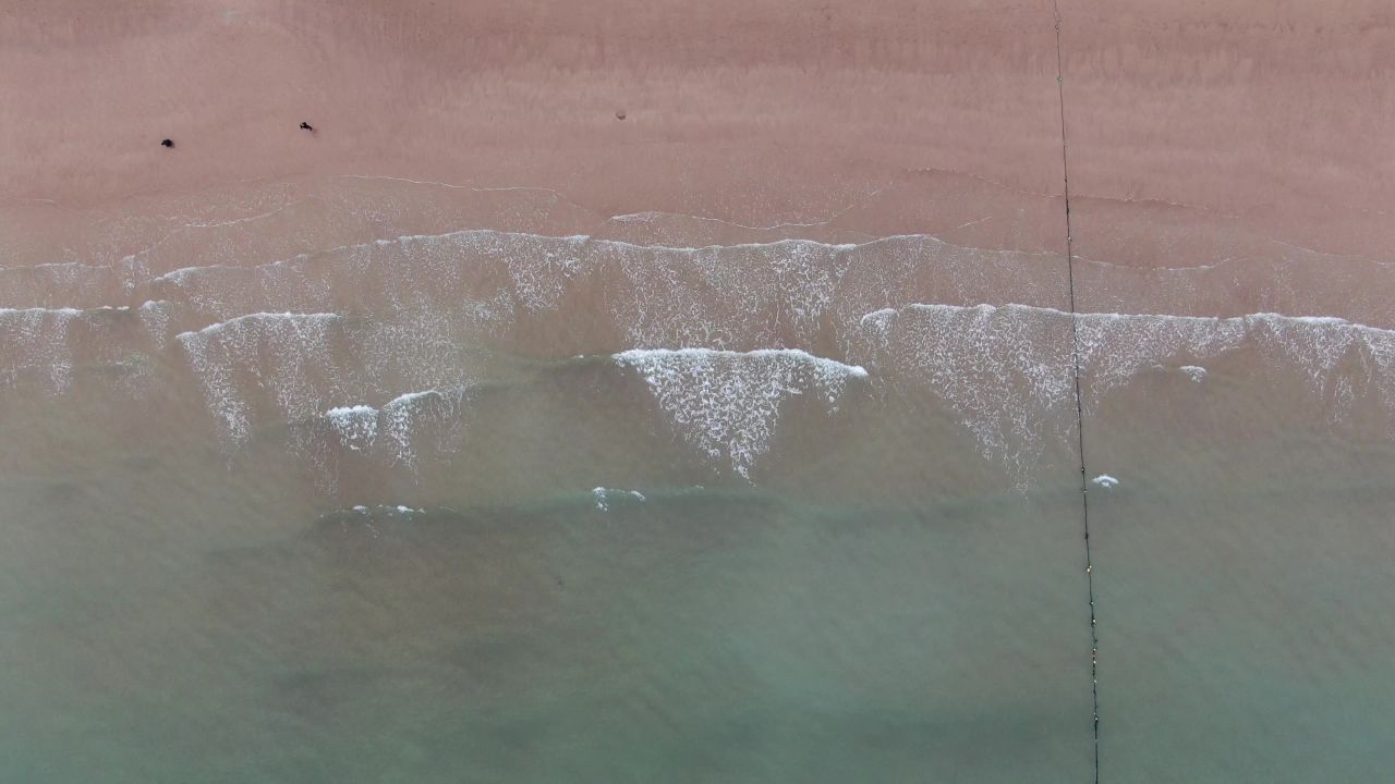 大海海洋沙滩海浪自然风光 