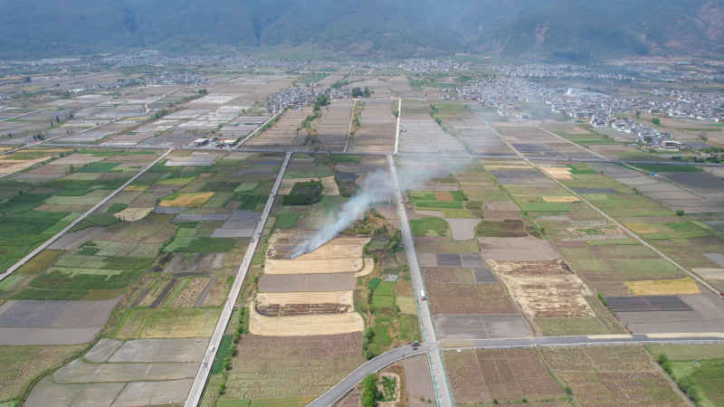 大理洱海农业种植农田航拍
