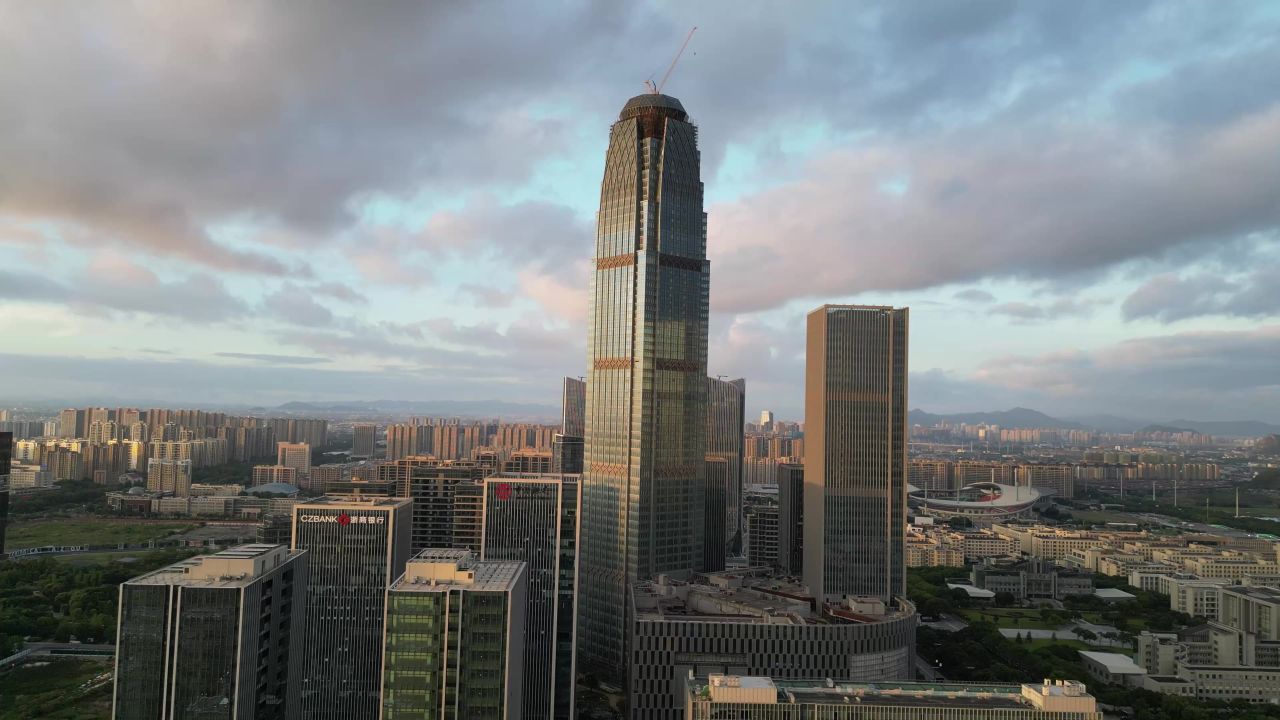  航拍台州天盛中心金融中心