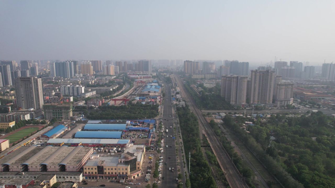 河北邯郸城市风光航拍