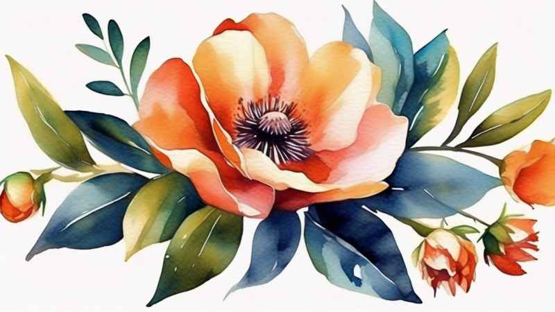 花朵植物插画背景 25