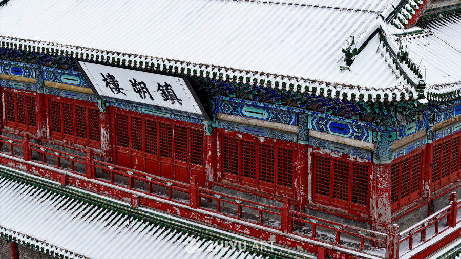 雪中古建筑之美