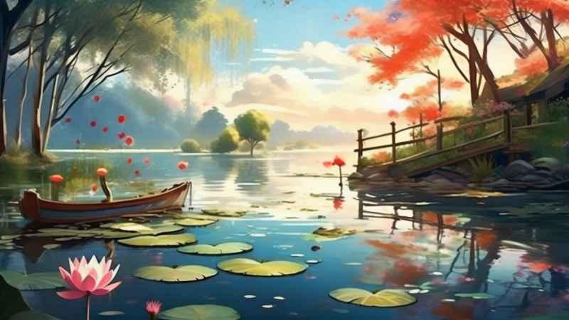 国风水墨山水画简约风格插画 63