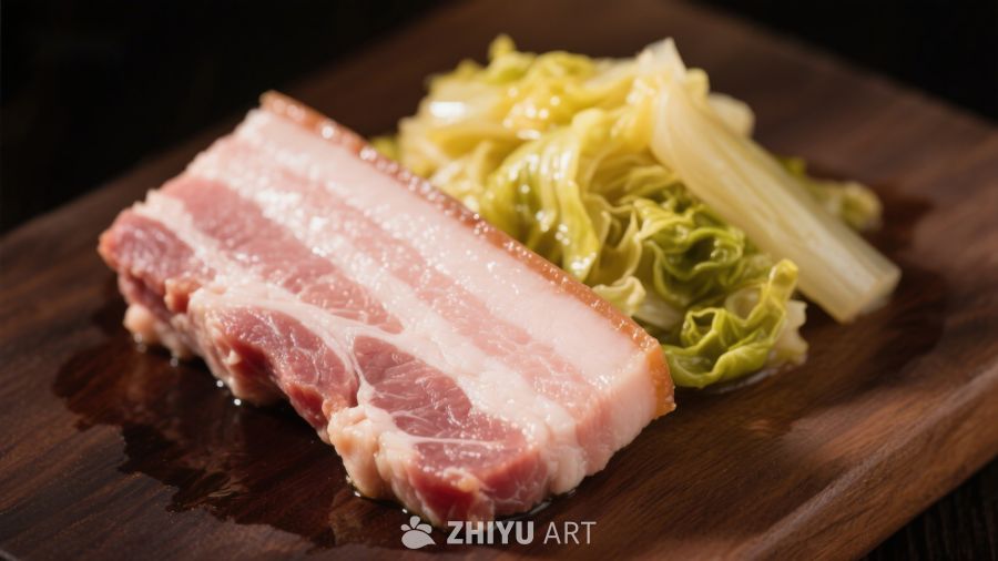五花肉配腌制白菜