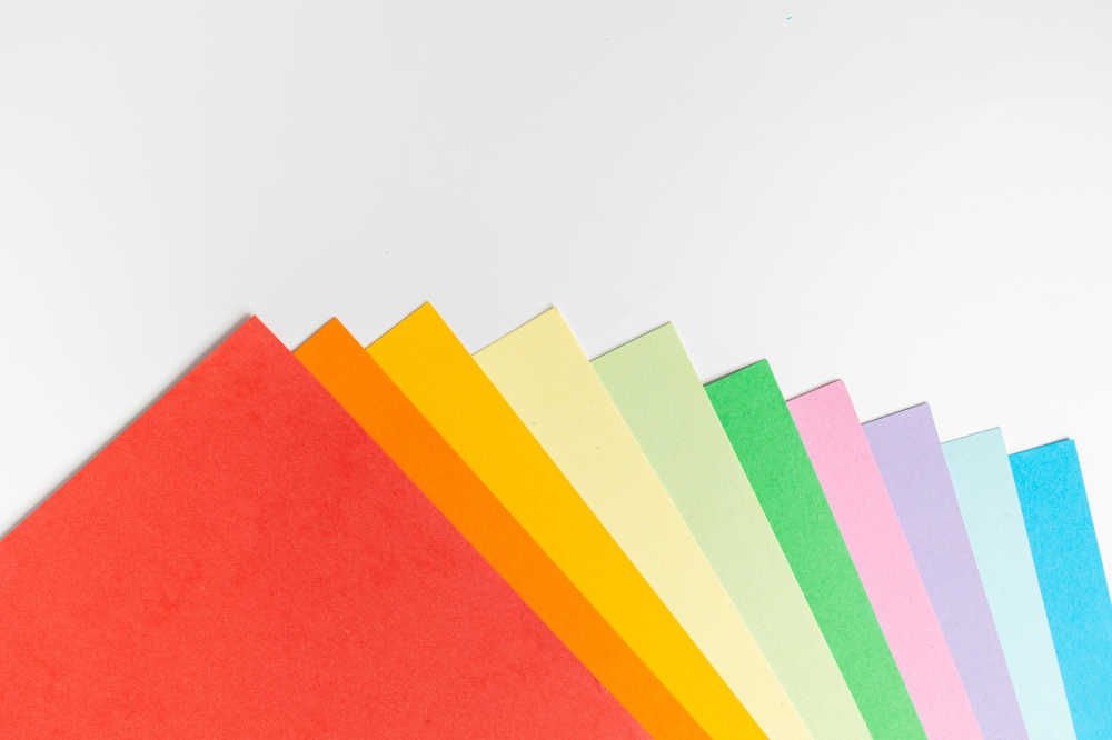 创意线条彩色的办公文具卡纸背景素材 22