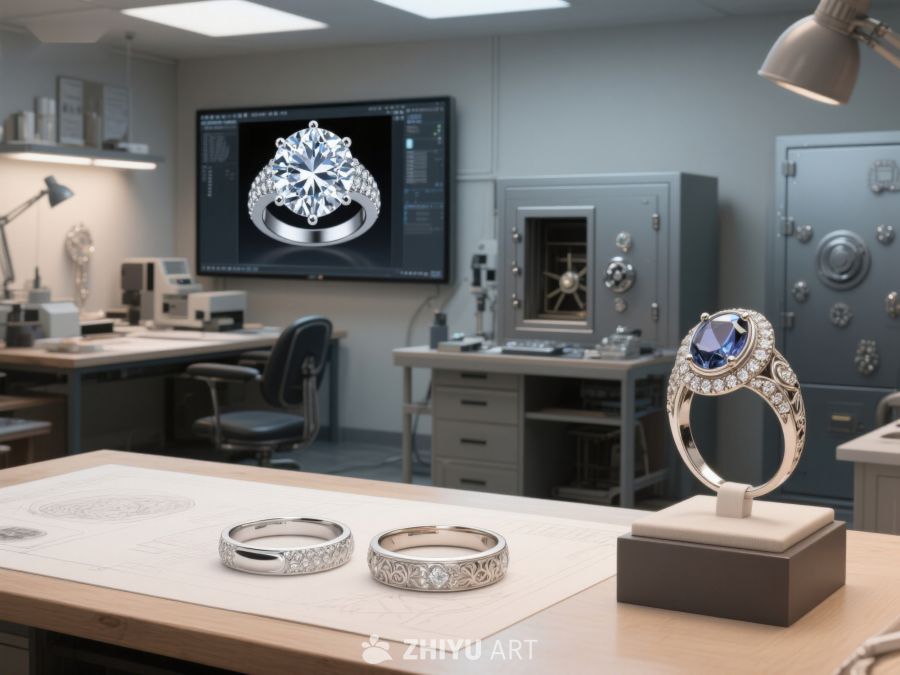 珠宝设计工作室展示精美戒指 533