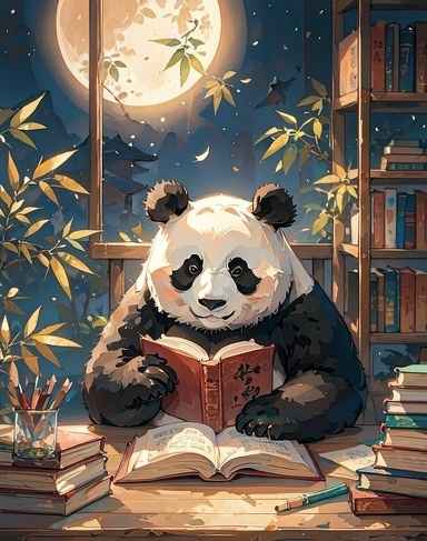 夜读的熊猫
