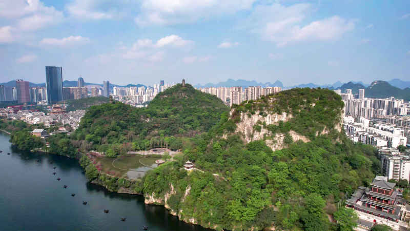 广西柳州城市风光航拍摄影图