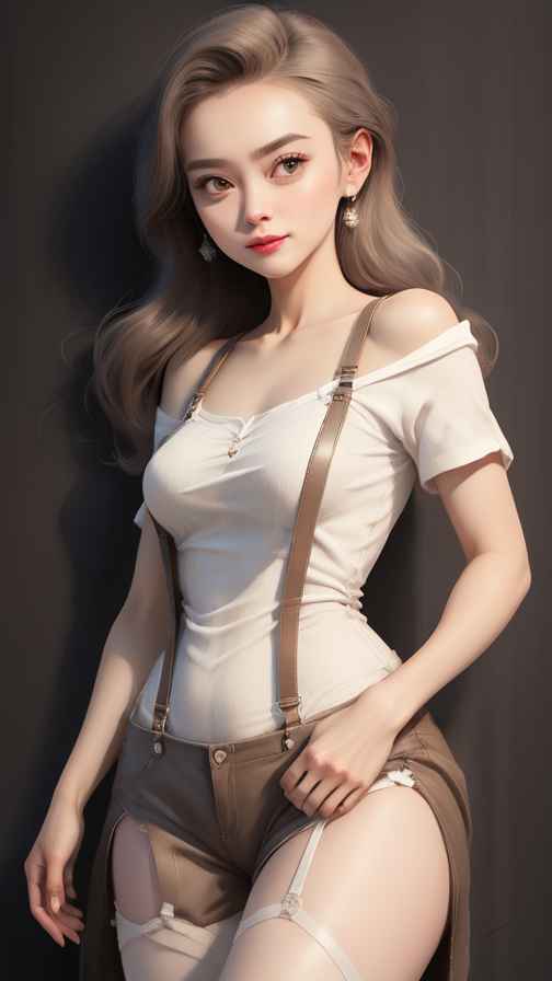 吊带高级美女