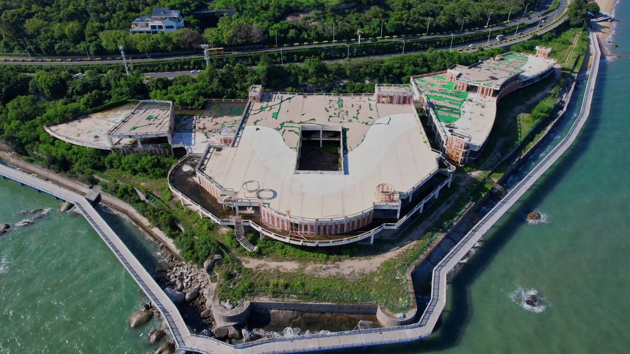 航拍厦门白石炮台遗址