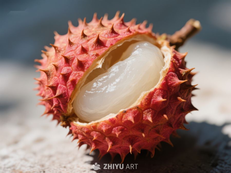 新鲜荔枝剖面展示 617