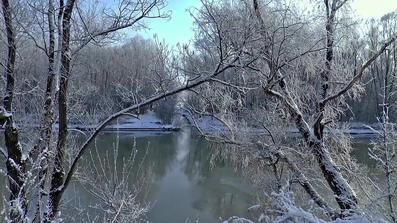 冬季河雪景观