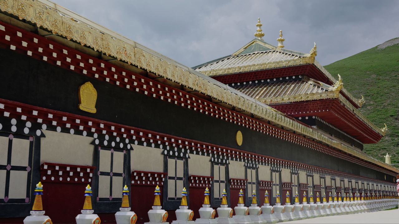 川西木雅大寺寺庙建筑村庄