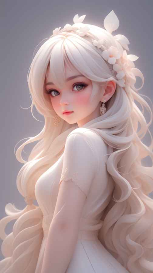 可爱粉色女孩