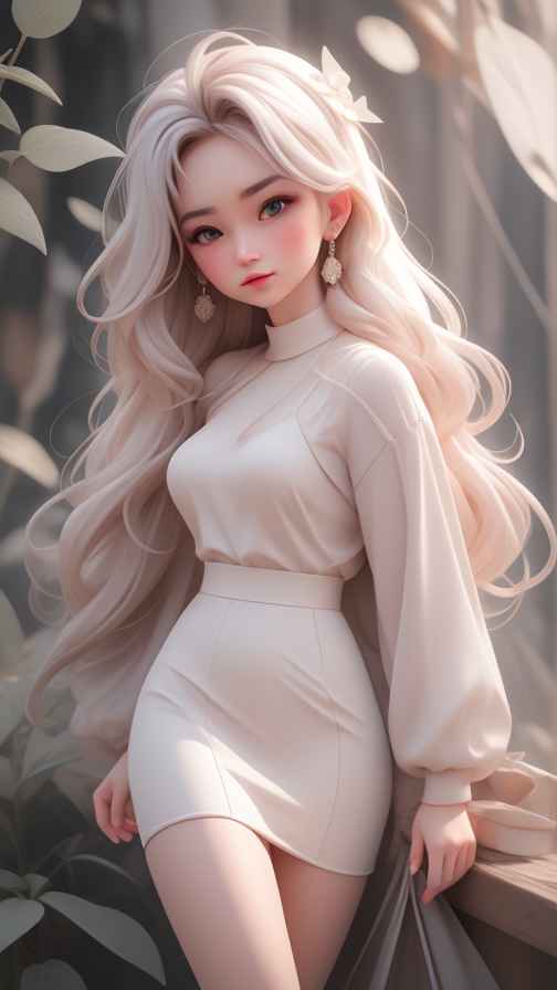 可爱粉色女孩
