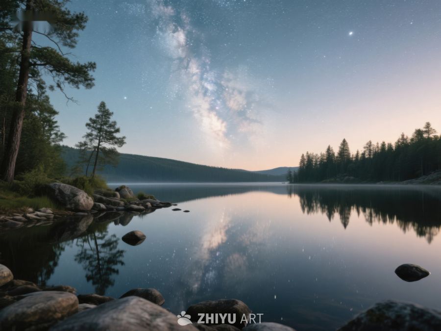 星河映湖夜景 149