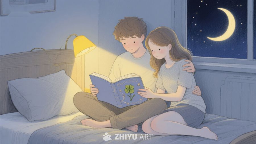 夜晚床头共读温馨时刻 575