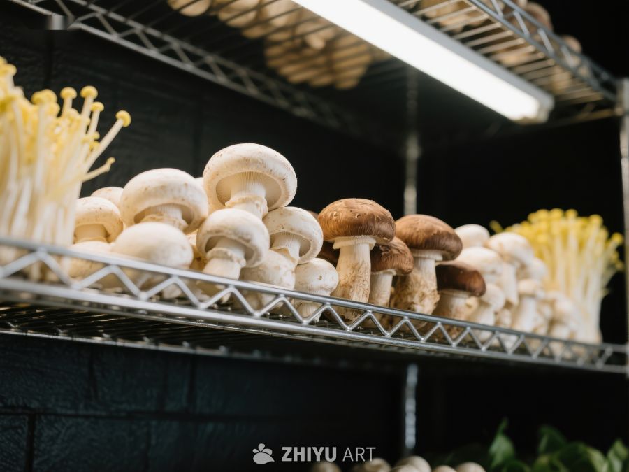 货架上的新鲜蘑菇 111
