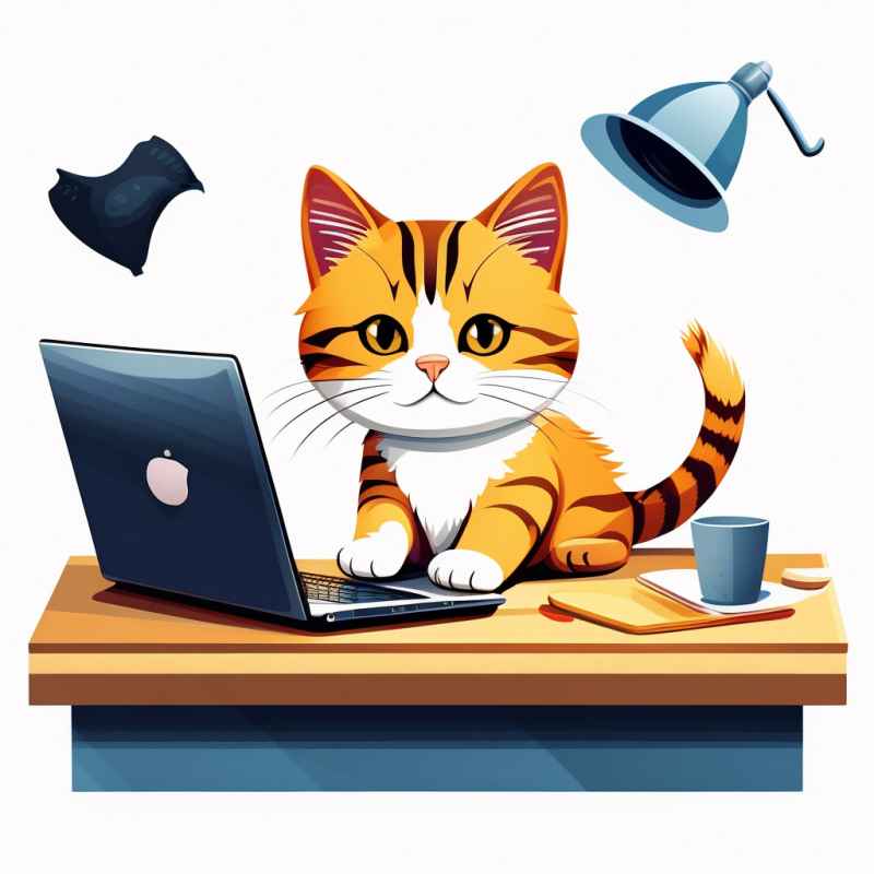 办公室勤劳的猫咪 16