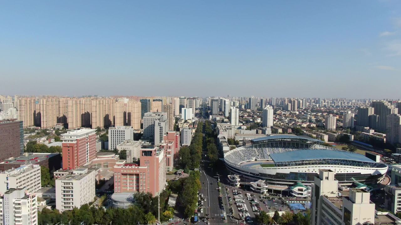  石家庄城市地标建筑航拍
