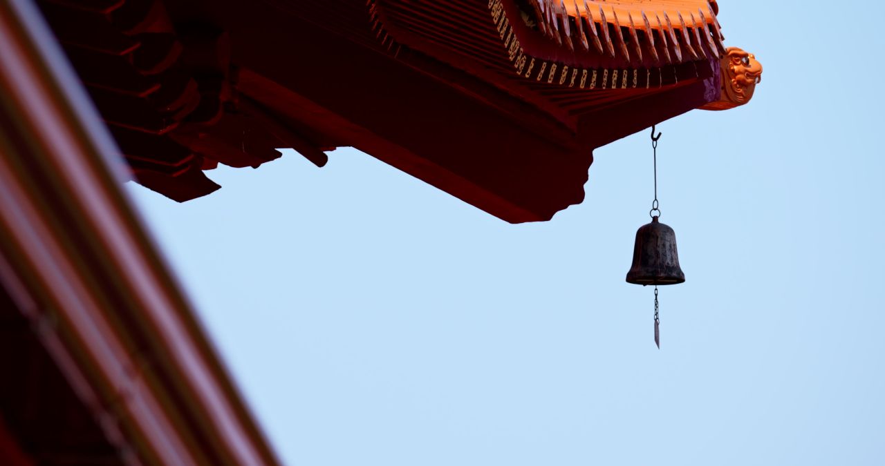 湖南长沙洗心禅寺古典建筑寺庙实拍视频