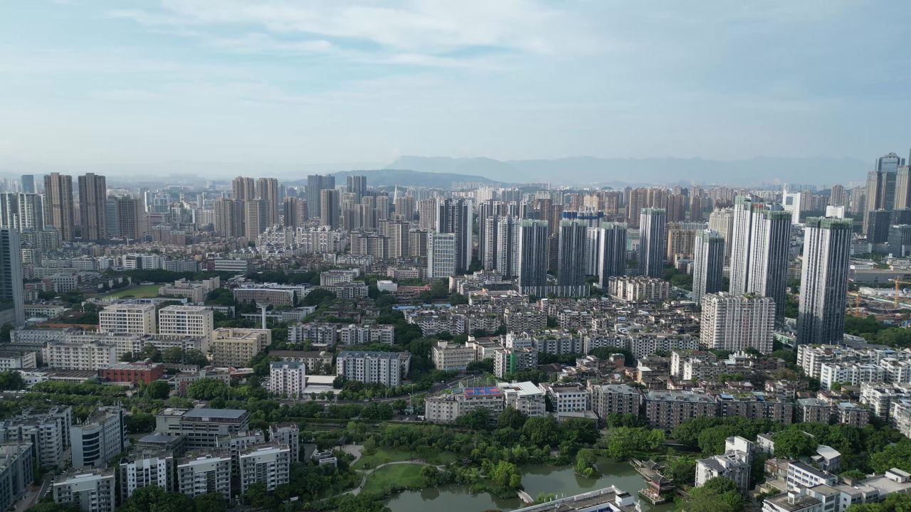航拍福州城市建设福州风光