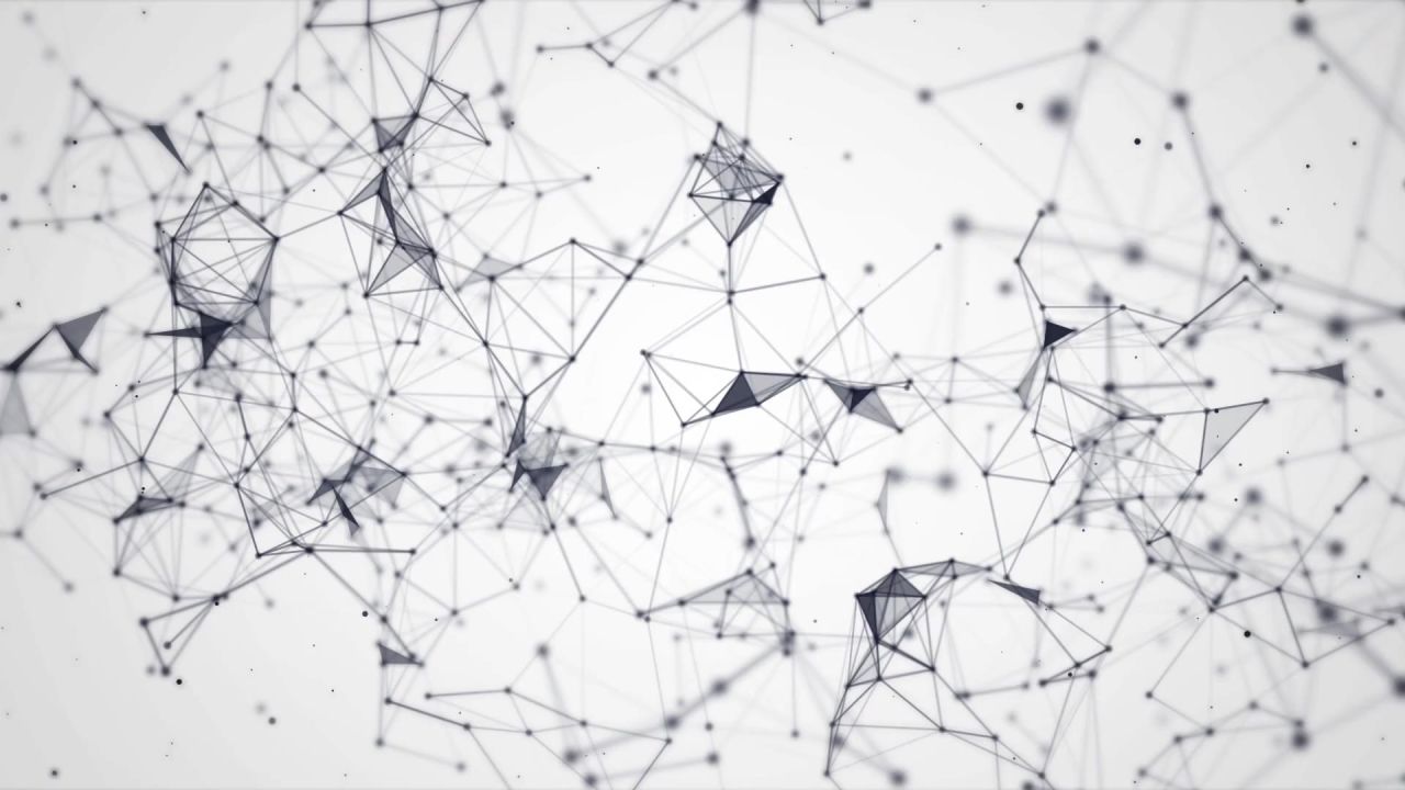 网络连接互联网抽象业务数字灰色线多边形技术概念质地白背景