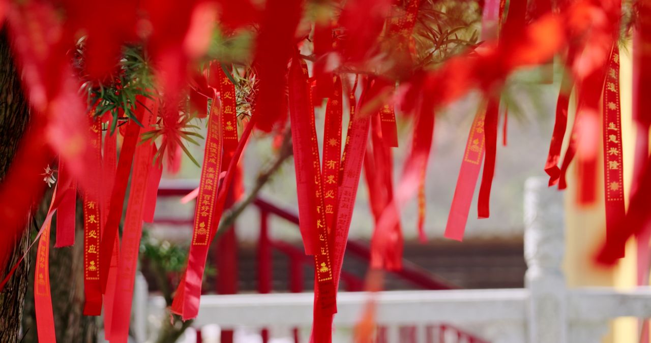 湖南长沙洗心禅寺古典建筑寺庙实拍视频