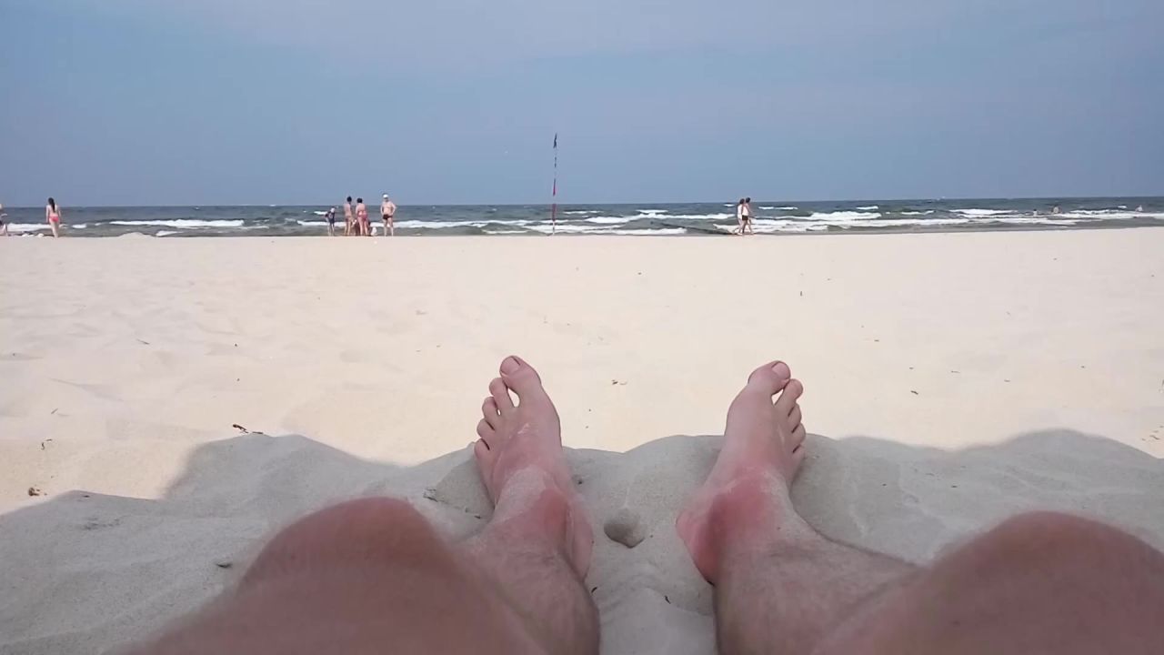 海滩海水双腿夏季