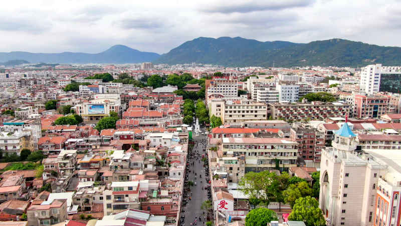 福建泉州城市风光航拍图 